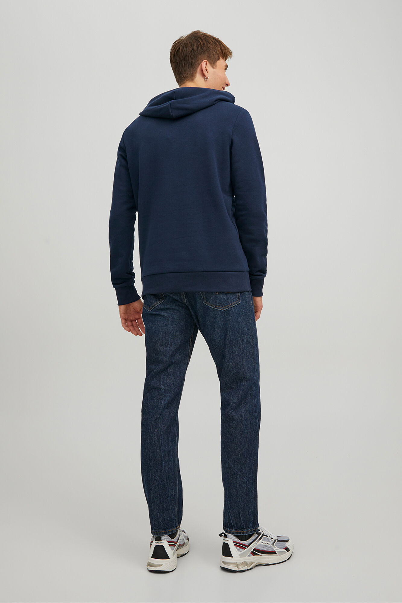Jack & Jones Sudadera con logo y capucha marino