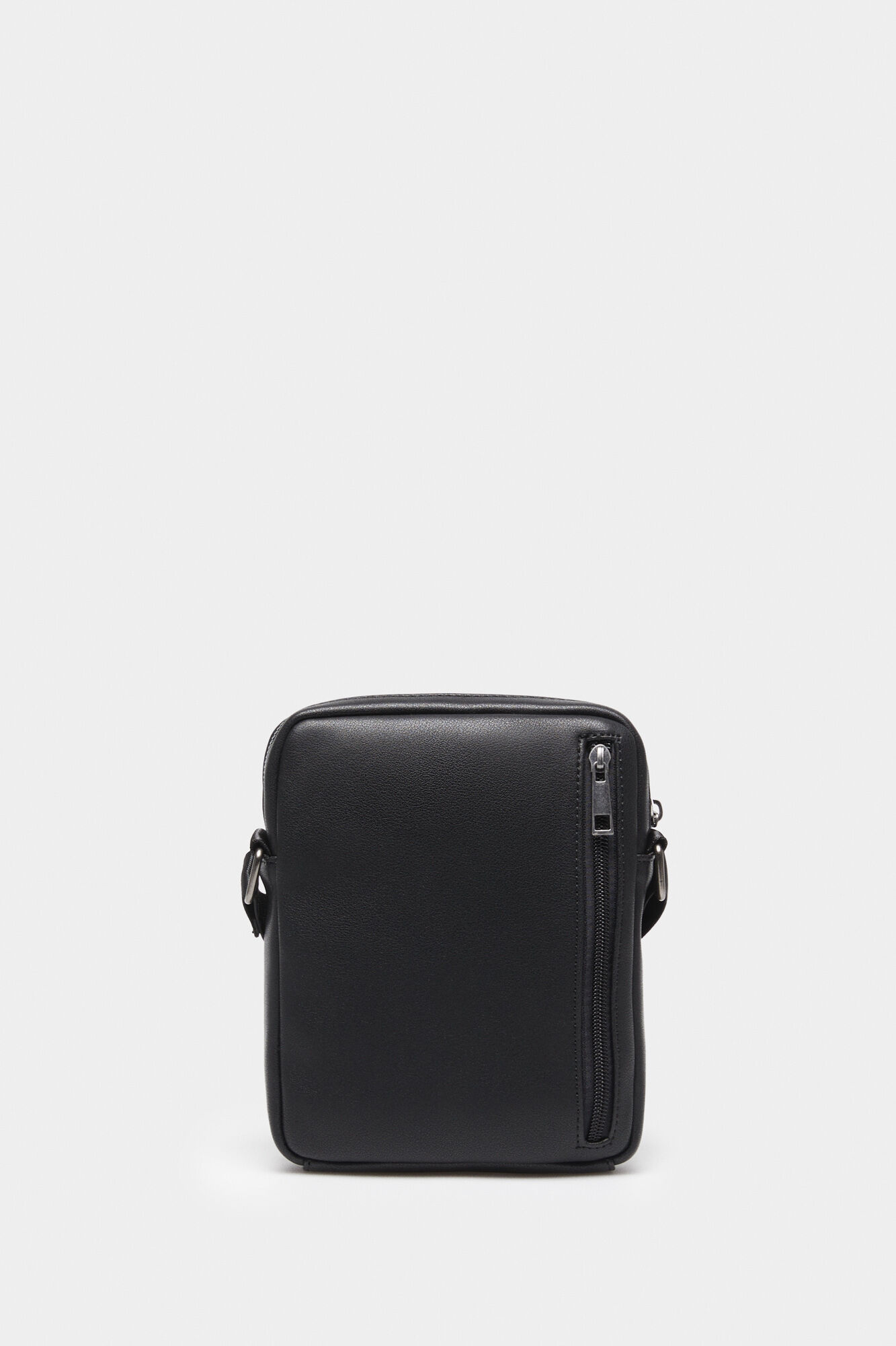 Springfield Bolso mediano cruzado efecto piel negro