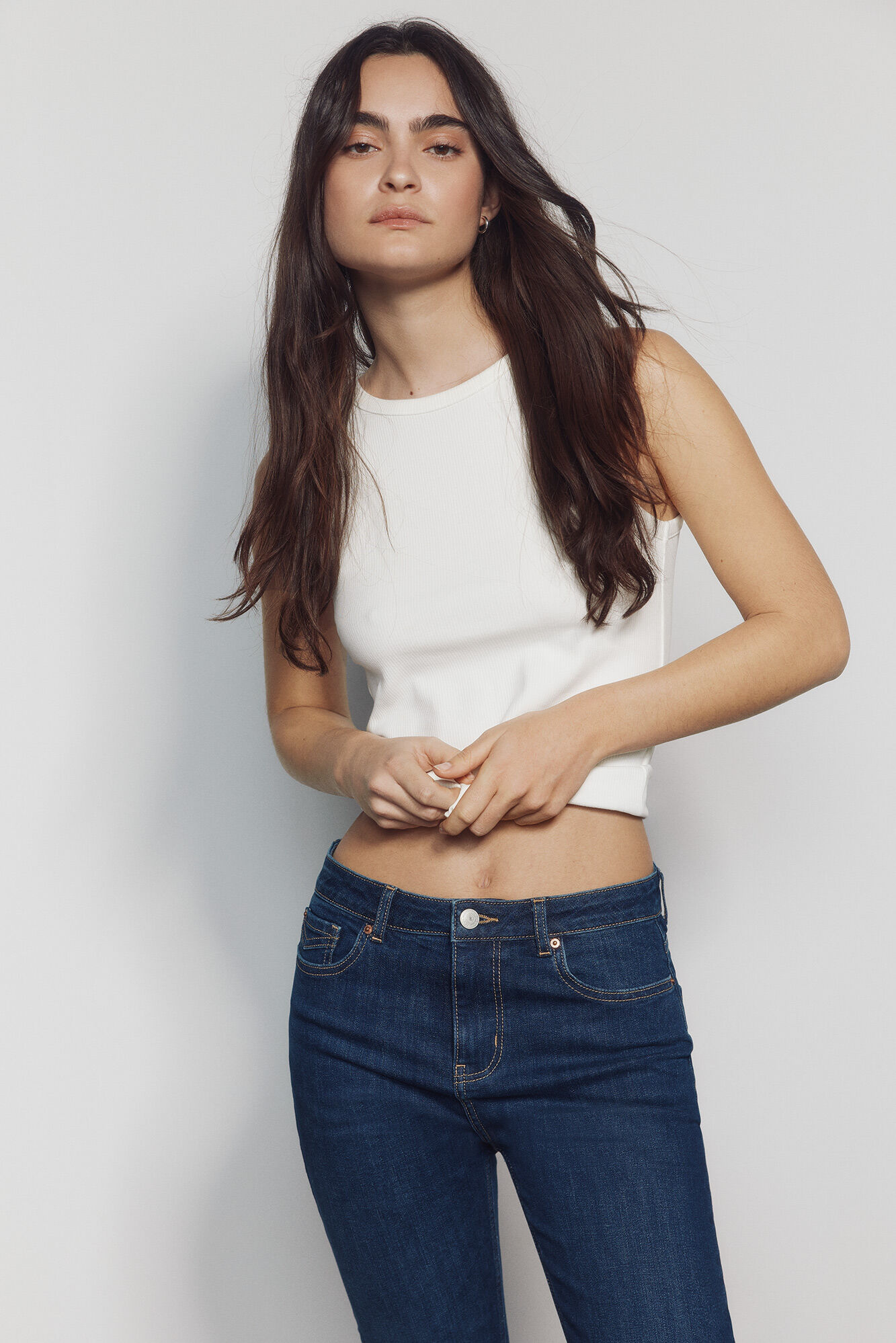 Springfield Jeans acampanados azul