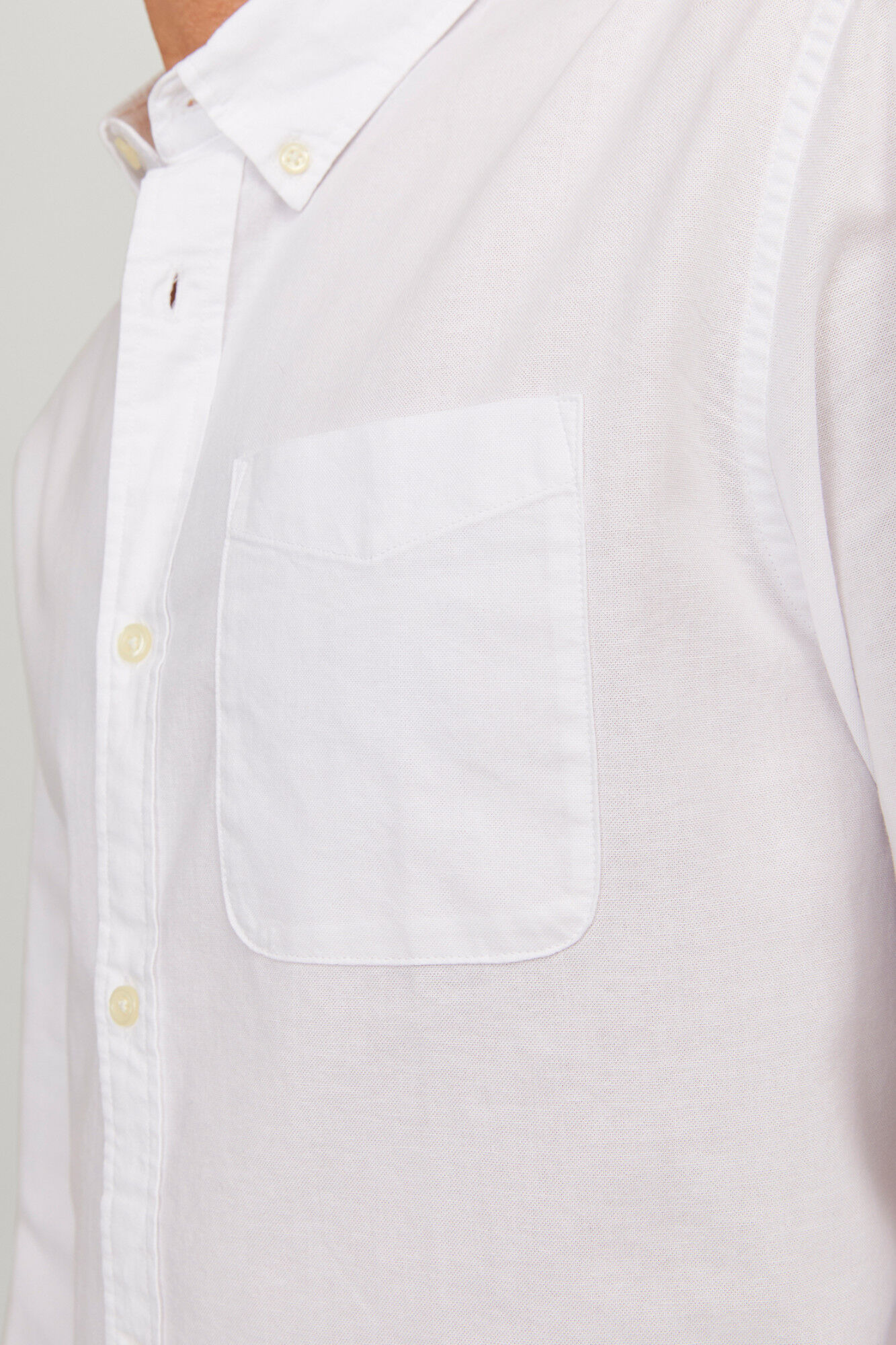 Jack & Jones Camisa oxford de algod&oacute;n natural