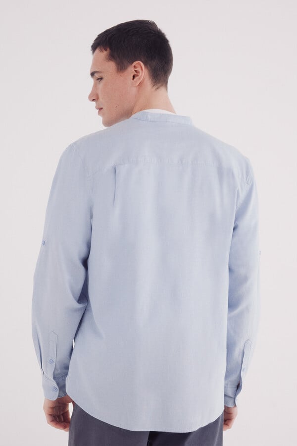 Springfield Camisa mao estructura bicolor azul