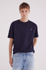 Springfield Camiseta básica cuello redondo azul