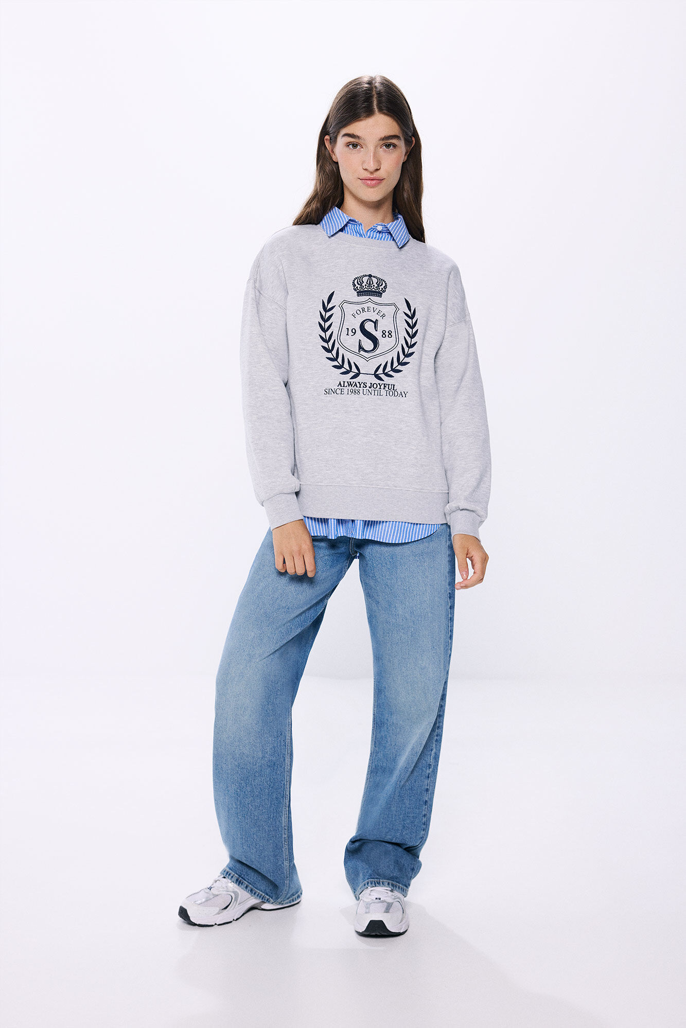 Springfield Sudadera "Forever 19 S 88" gris