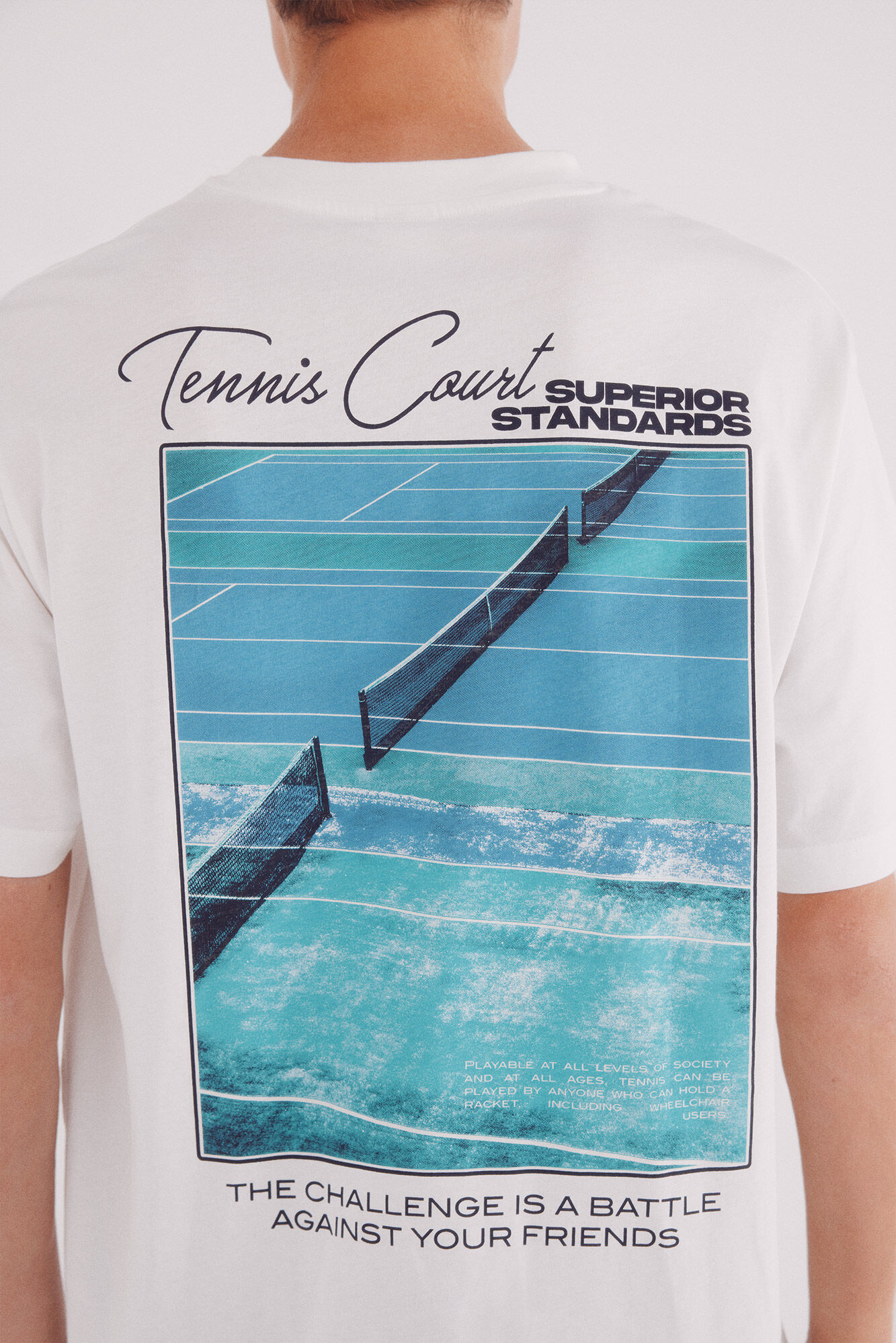 Springfield Camiseta tennis court marfil
