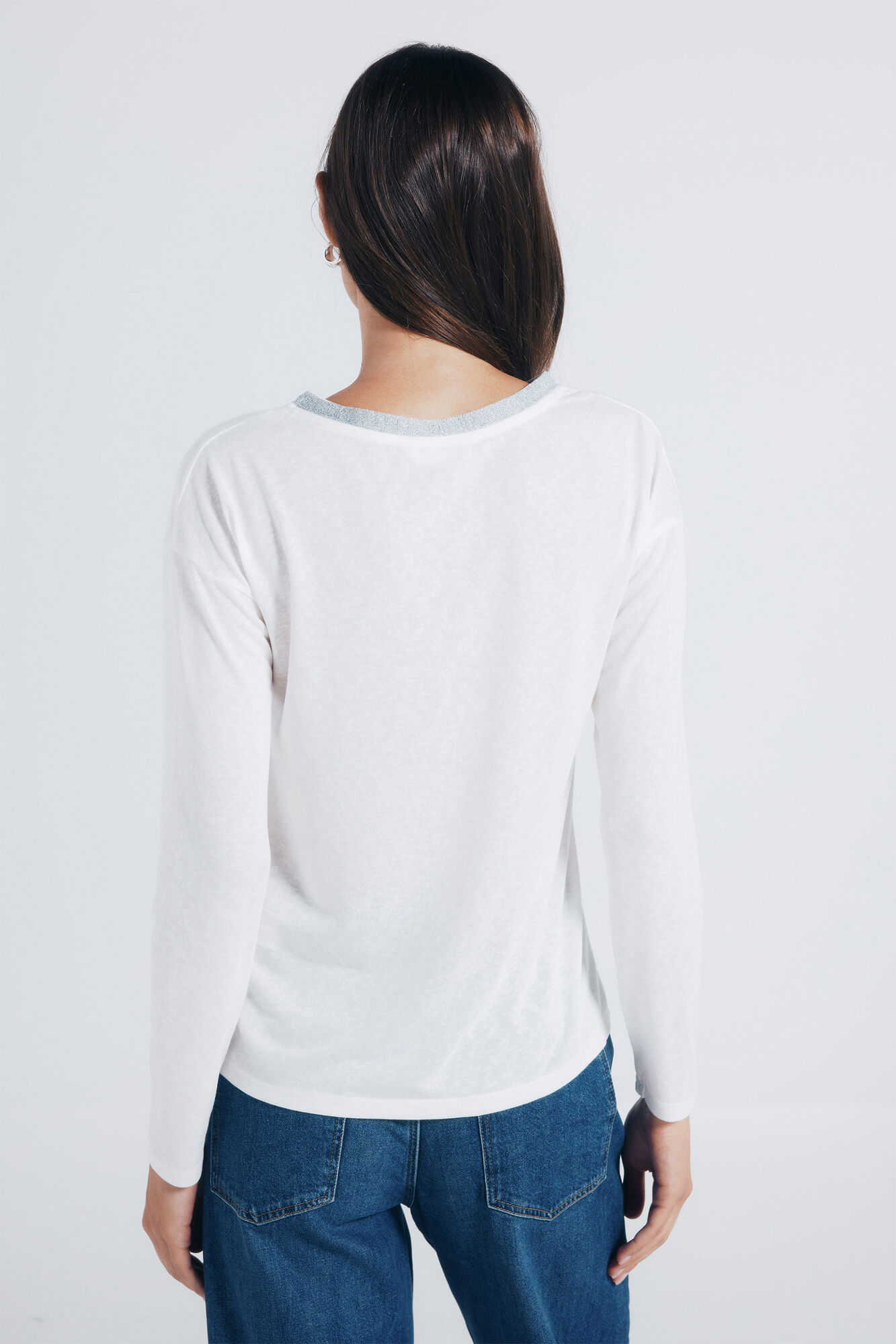 Springfield Playera cuello l&uacute;rex blanco