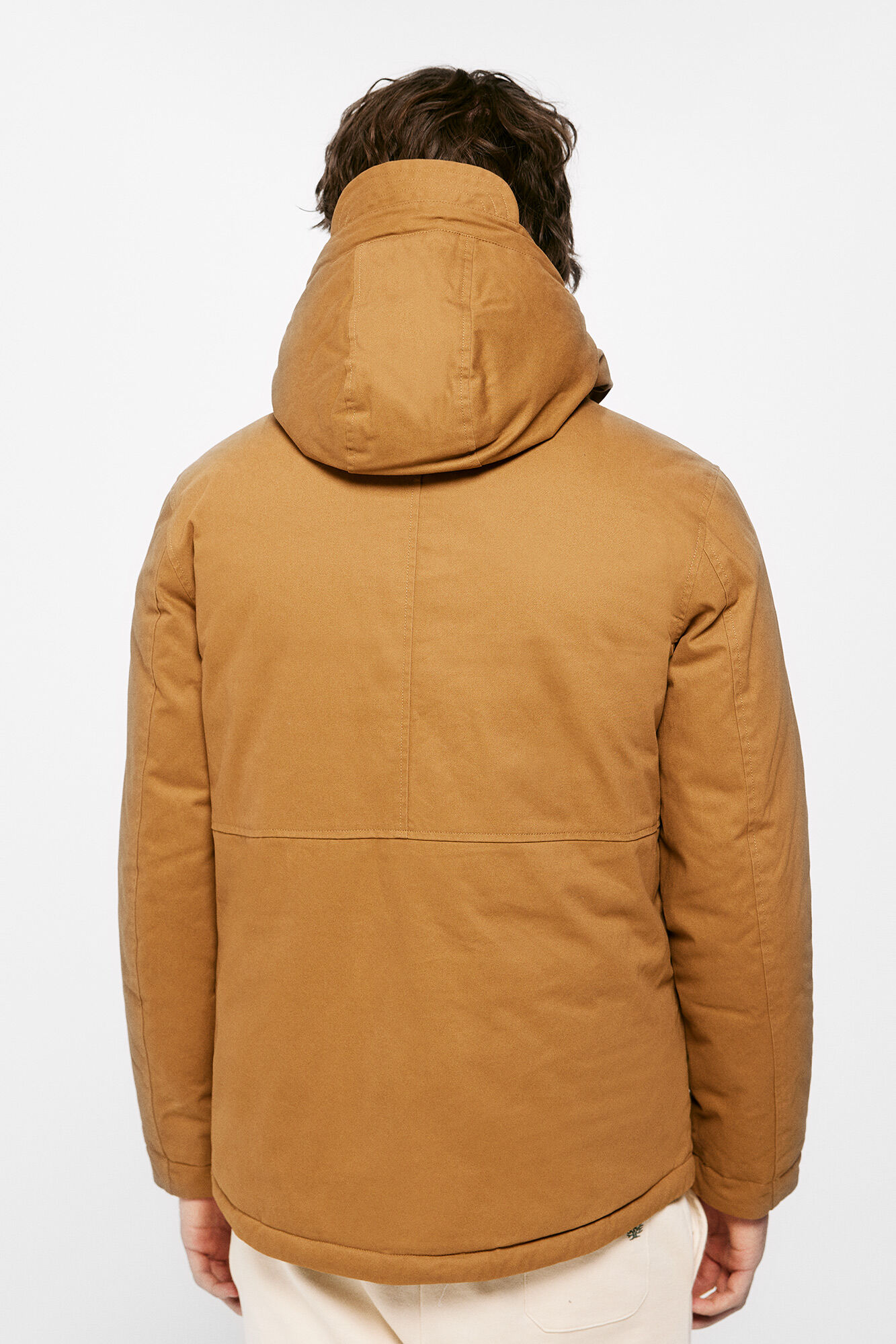 Springfield Parka corta acolchada capucha nude