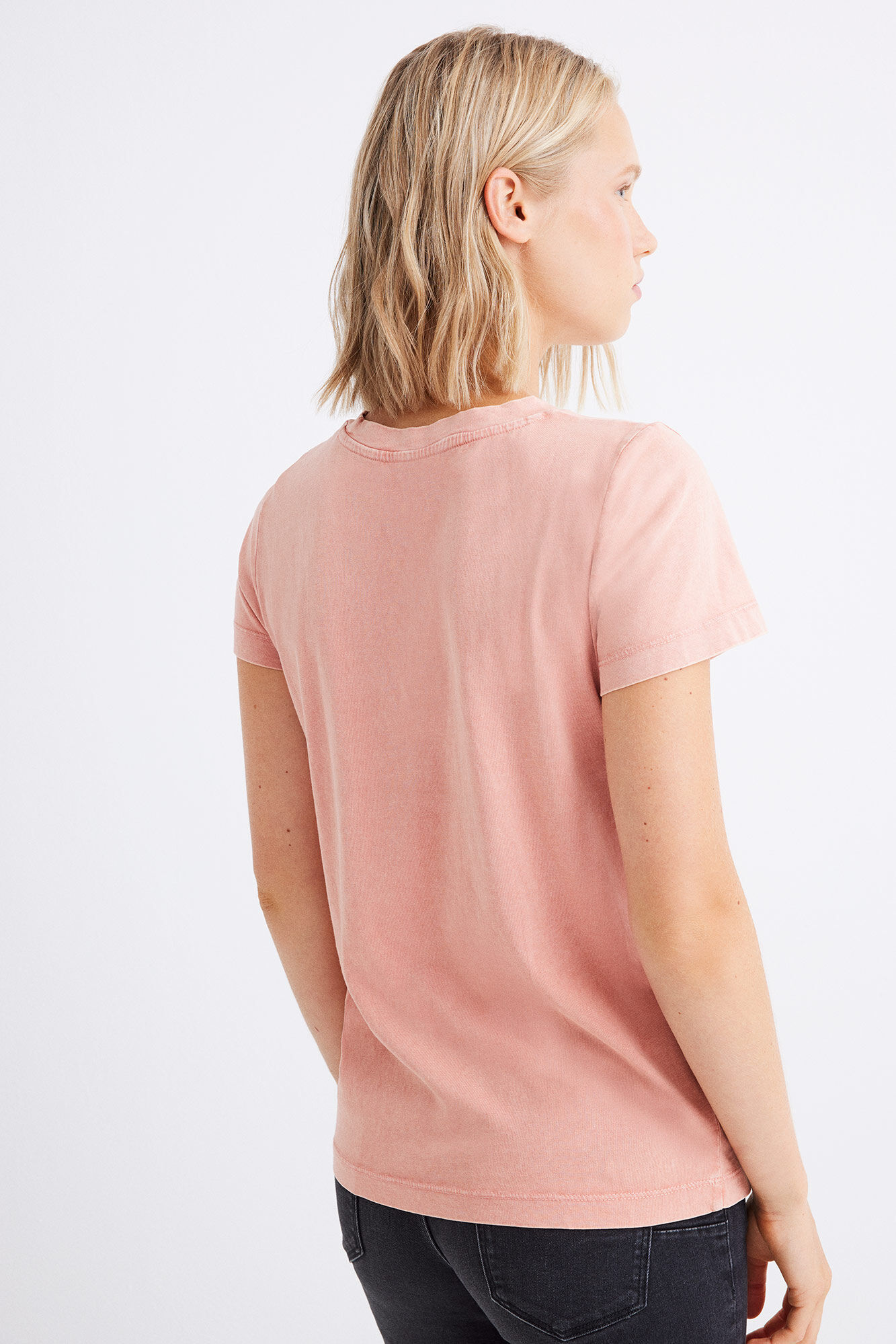 Springfield Playera gr&aacute;fica algod&oacute;n rosa