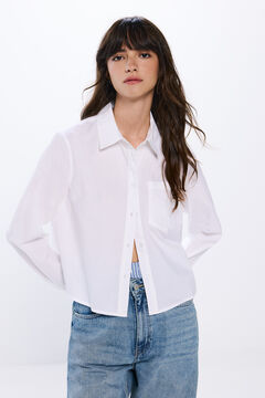 Springfield Camisa popelín cropped natural
