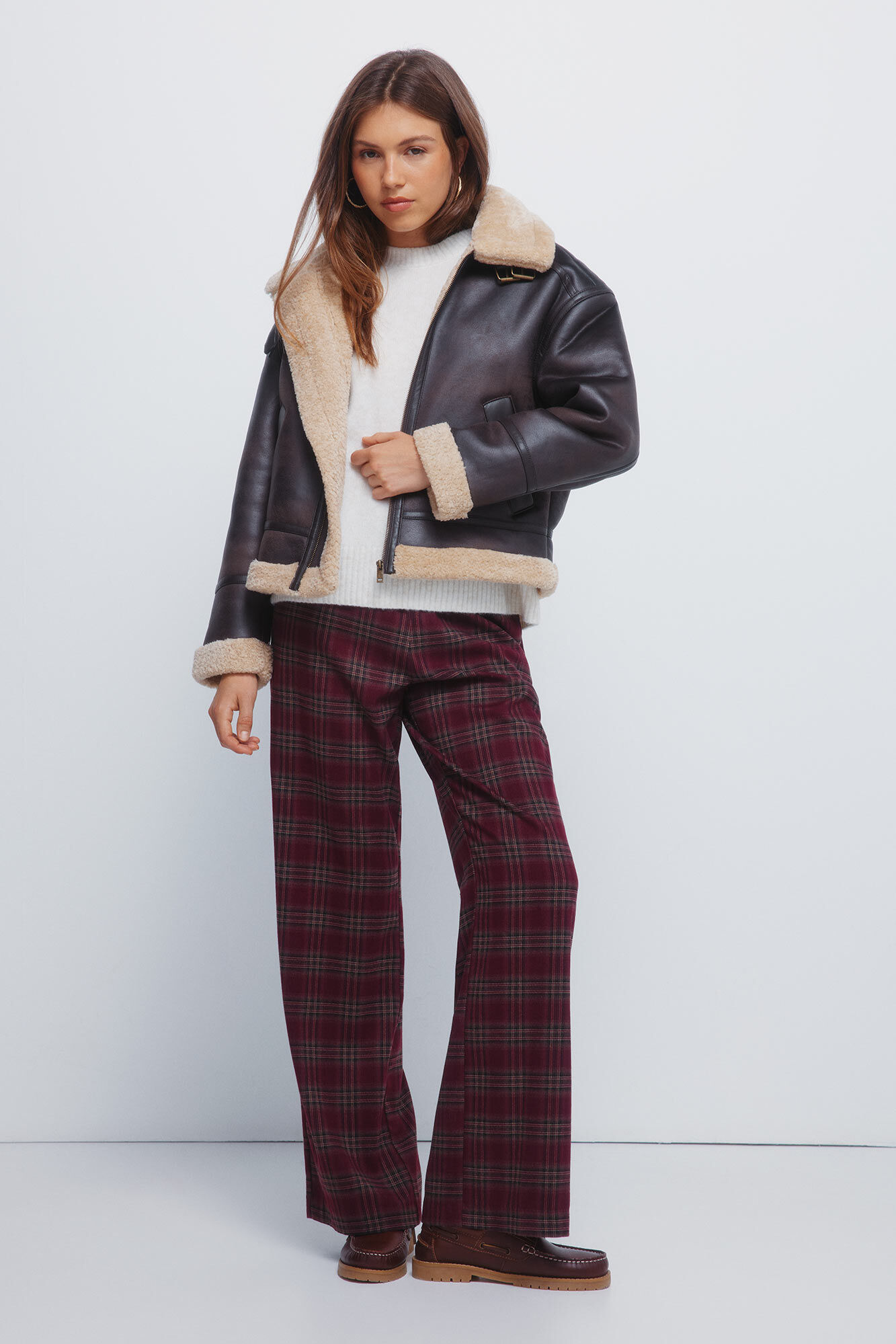 Springfield Jersey liso de cuello redondo nude