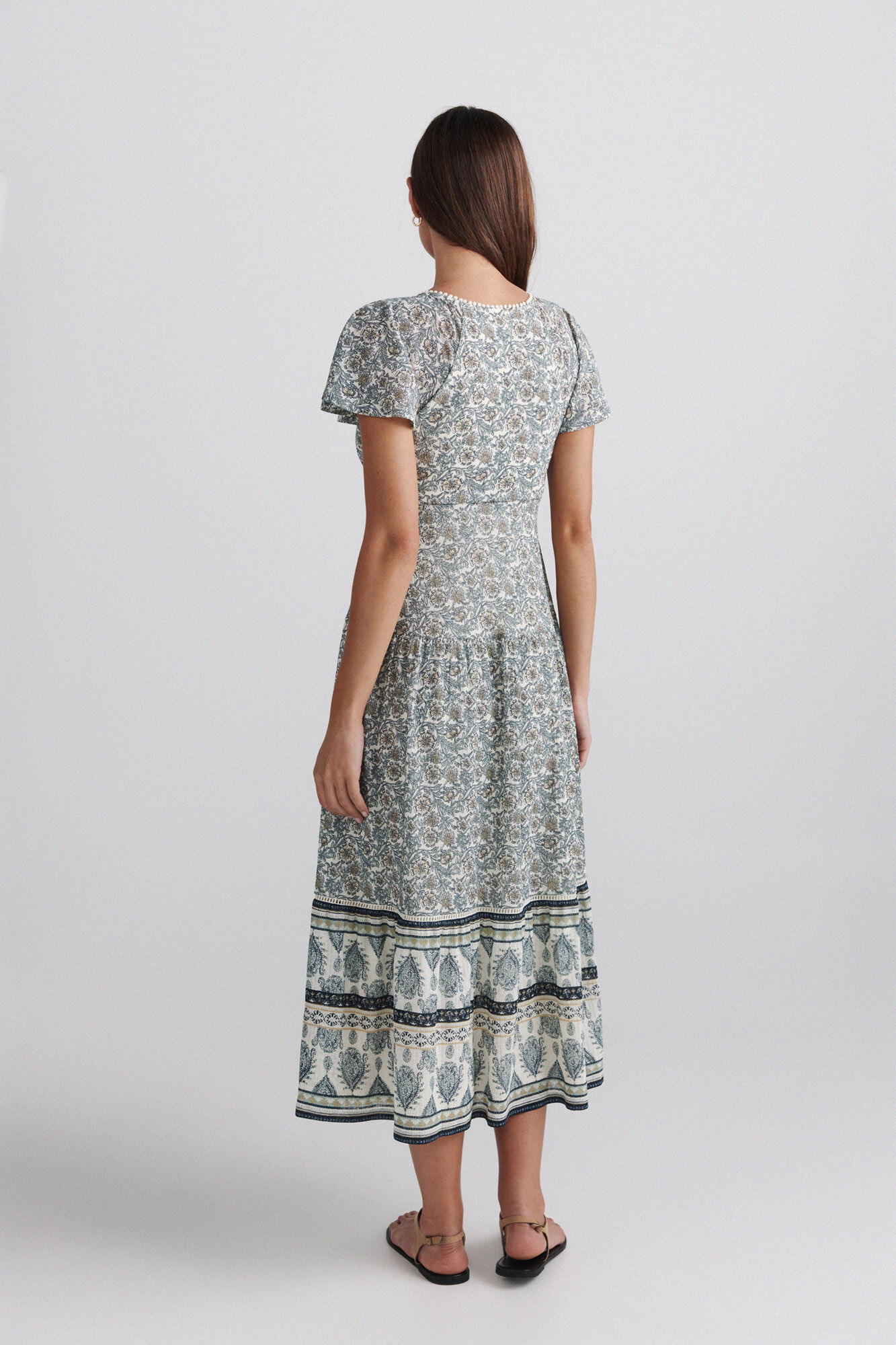 Springfield Vestido estampado de puntos blanco