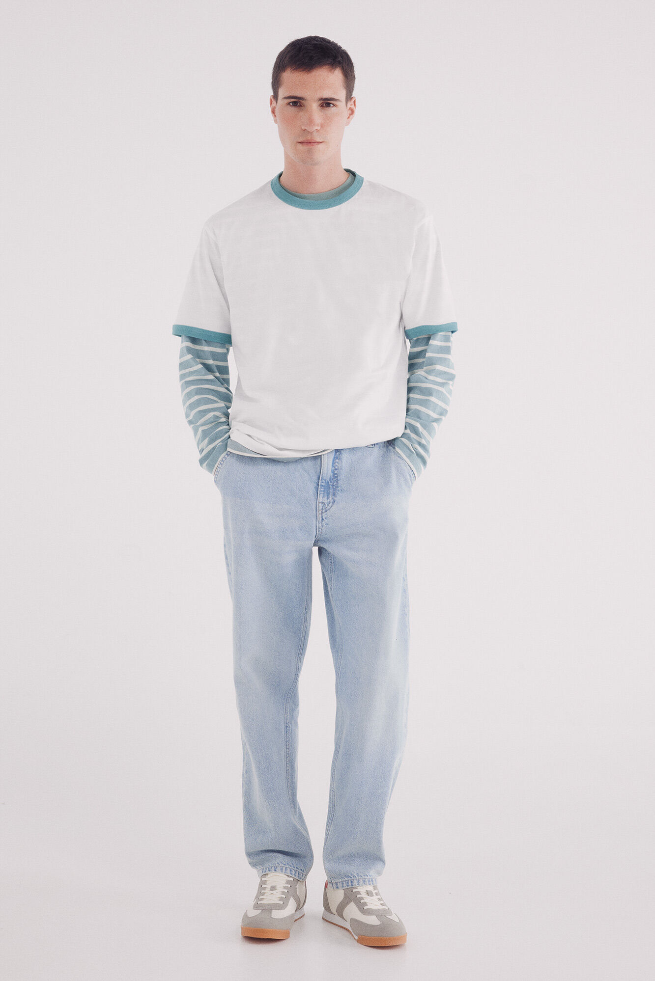 Springfield Playera contraste marfil