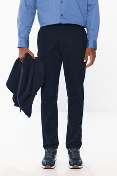 Springfield Pantalón cargo confort slim fit marino