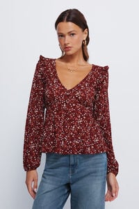 Springfield Blusa con estampado de botones 