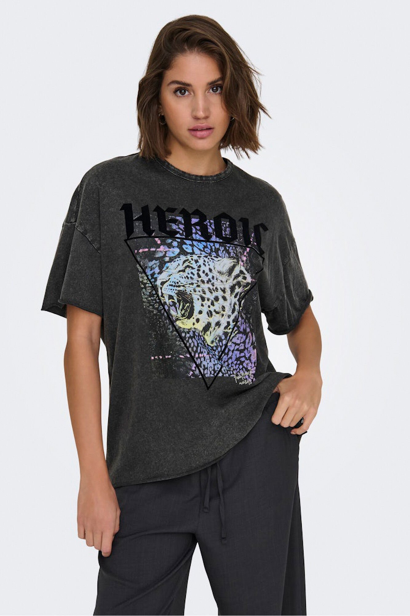 Only Playera oversized de manga corta