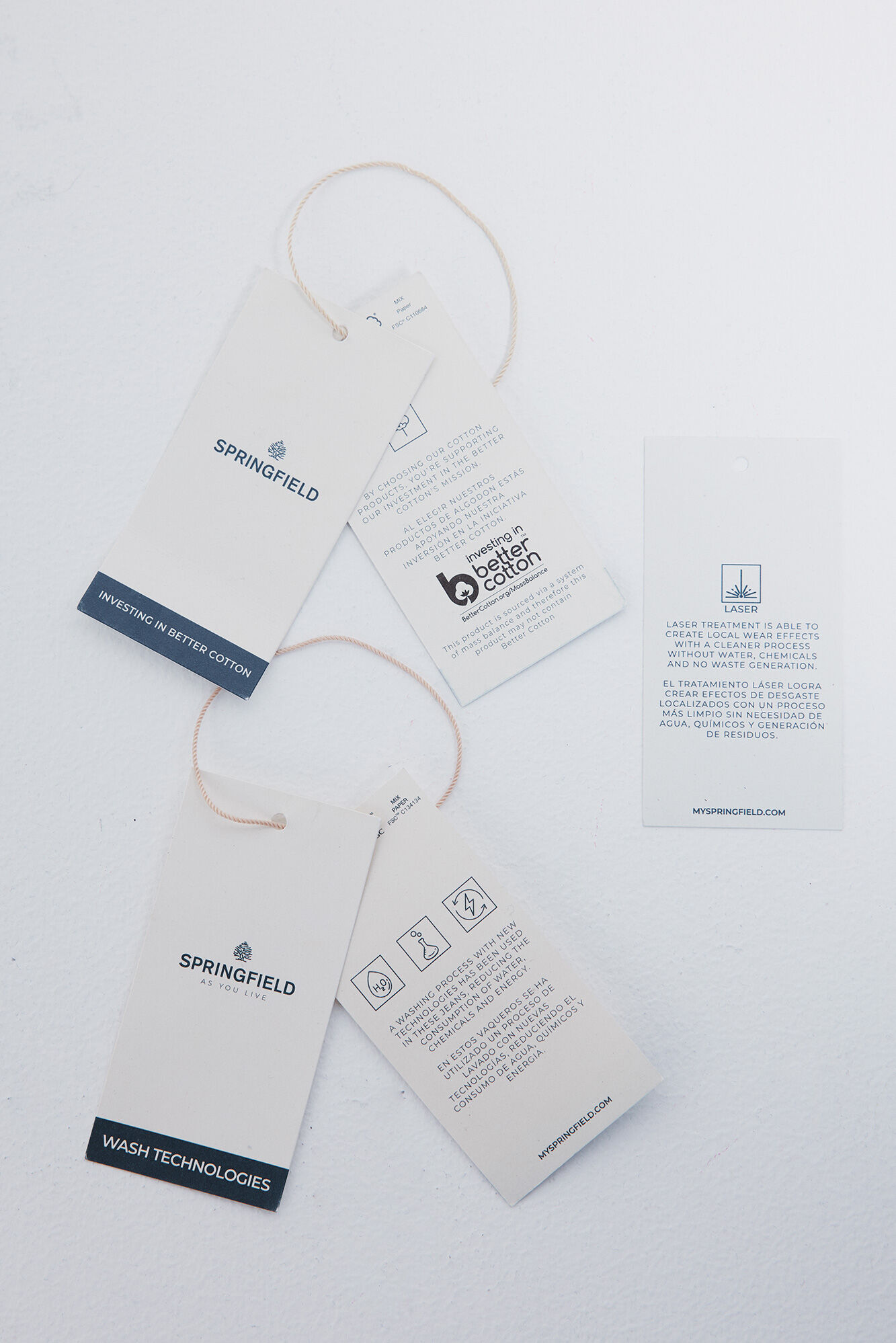 Springfield Jeans ajustados de lavado medio azul