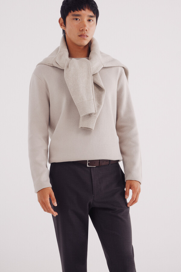 Springfield Pantalón chino jogger estructura estampado