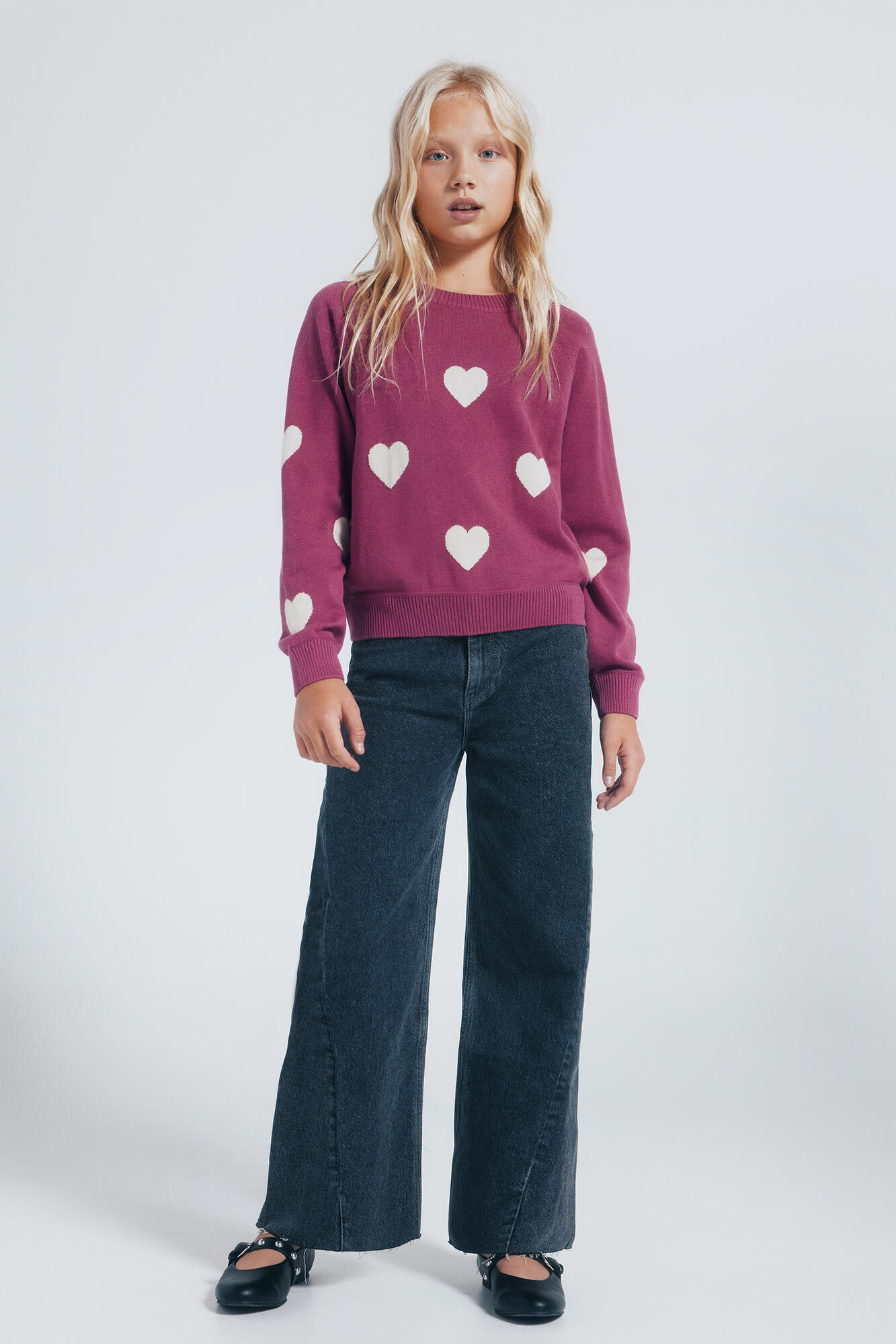 Springfield Kids Su&eacute;ter corazones ni&ntilde;a rosa