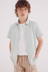 Springfield Camisa textura niño verde