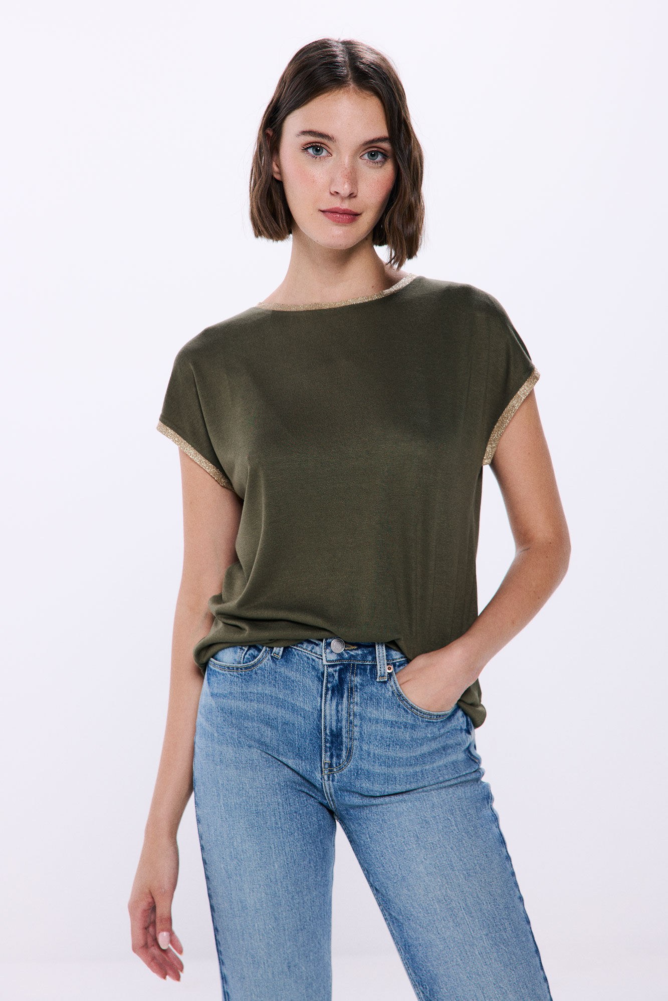 Springfield Playera contraste lurex
