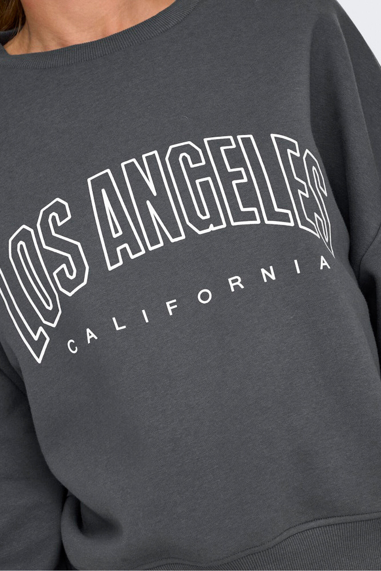 Only Sudadera de cuello redondo azul tinta