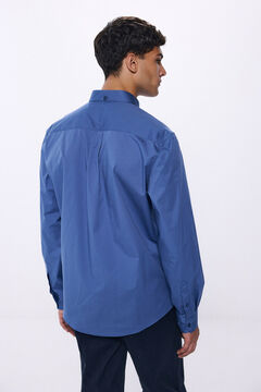 Springfield Camisa vestir tejido elástico azul