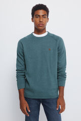 Springfield Jersey de cuello liso azul