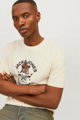 Springfield Playera regular fit Skull beige