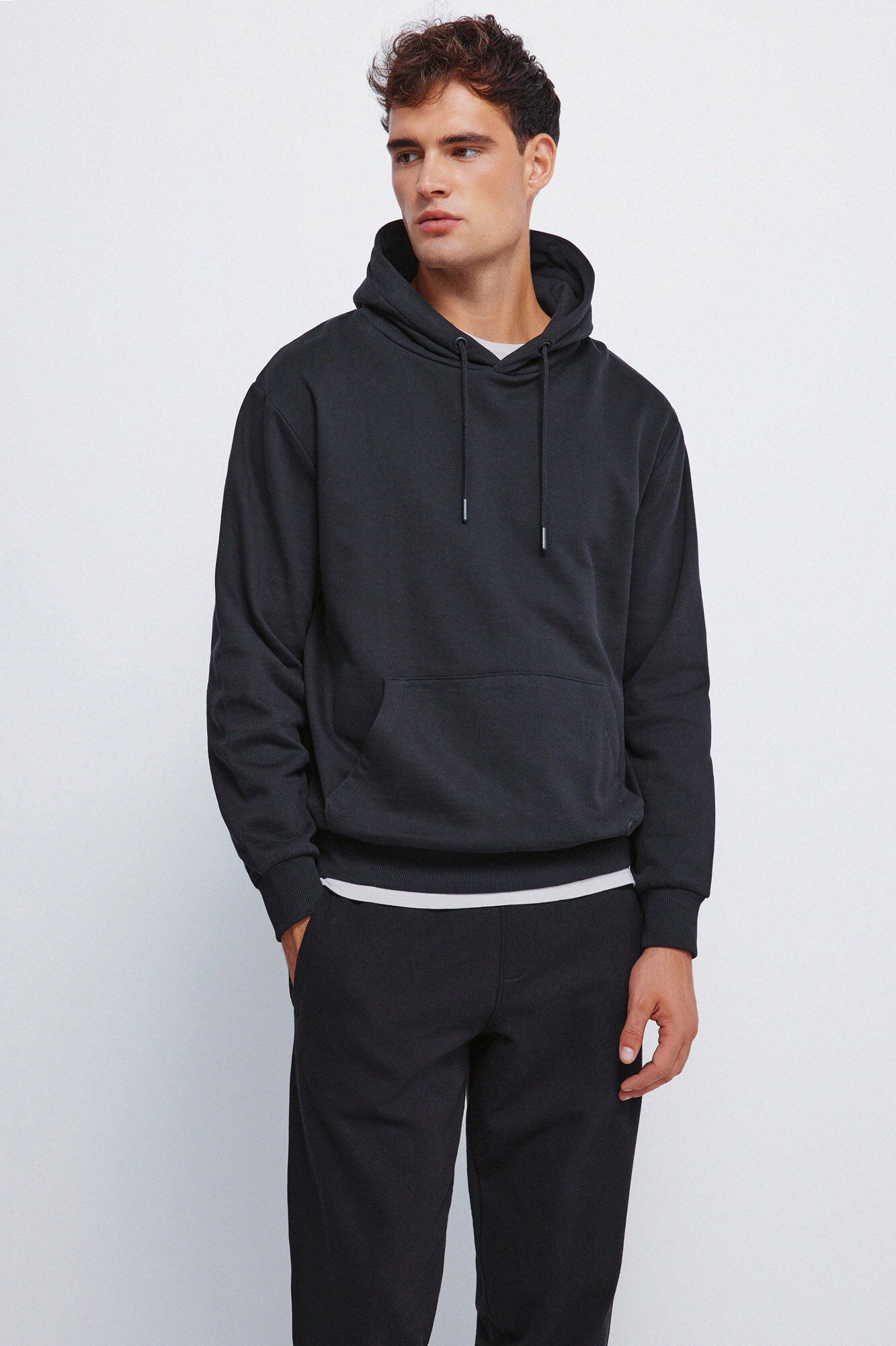 Springfield Pantal&oacute;n de felpa negro