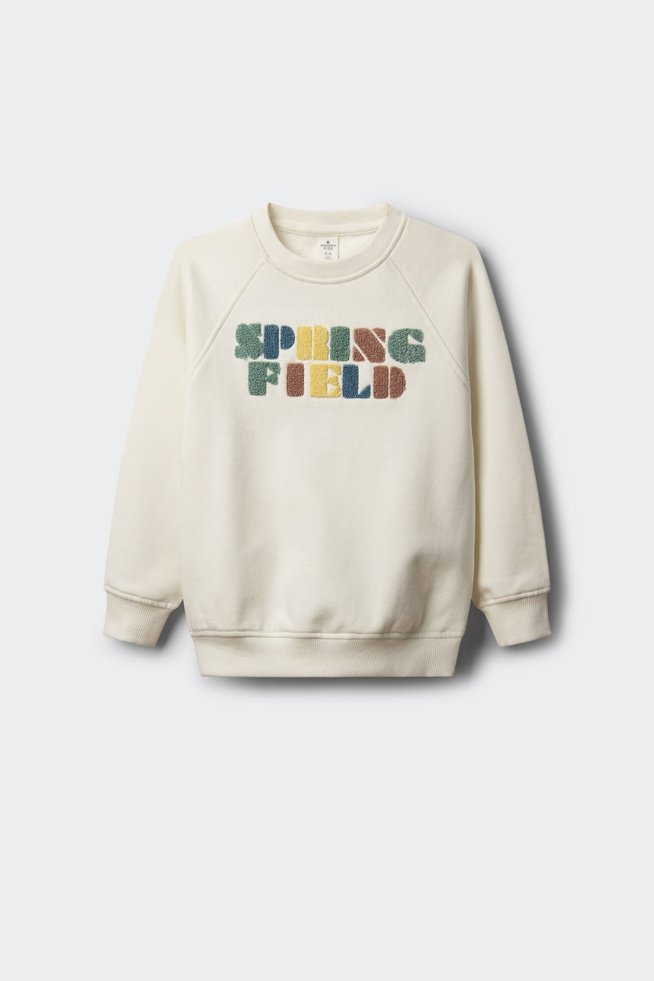 Springfield Kids Sudadera logo Springfield ni&ntilde;o marfil