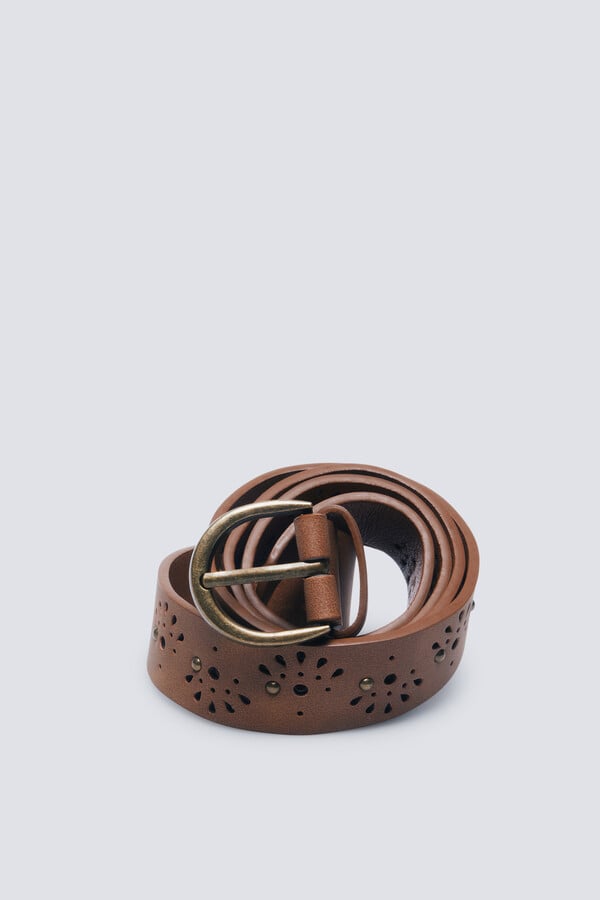 Springfield Cinturón troquelados gotas y tachuelas estampado