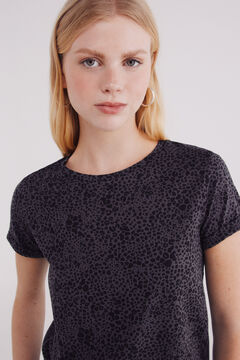 Springfield Playera estampado animal gris