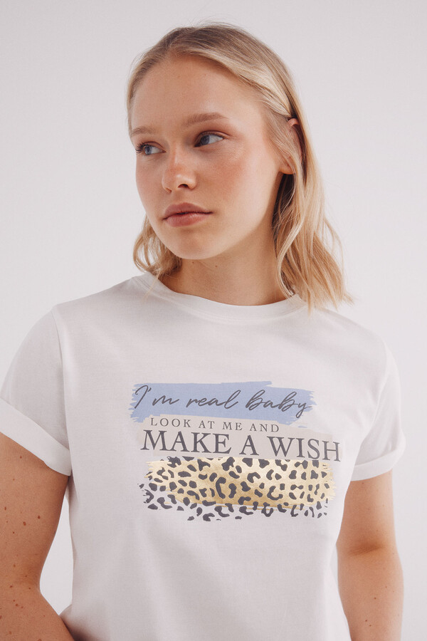 Springfield Playera "I'm real baby…" café