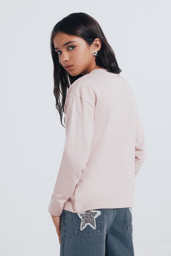 Springfield Kids Playera manga larga cowgirl niña. rosa