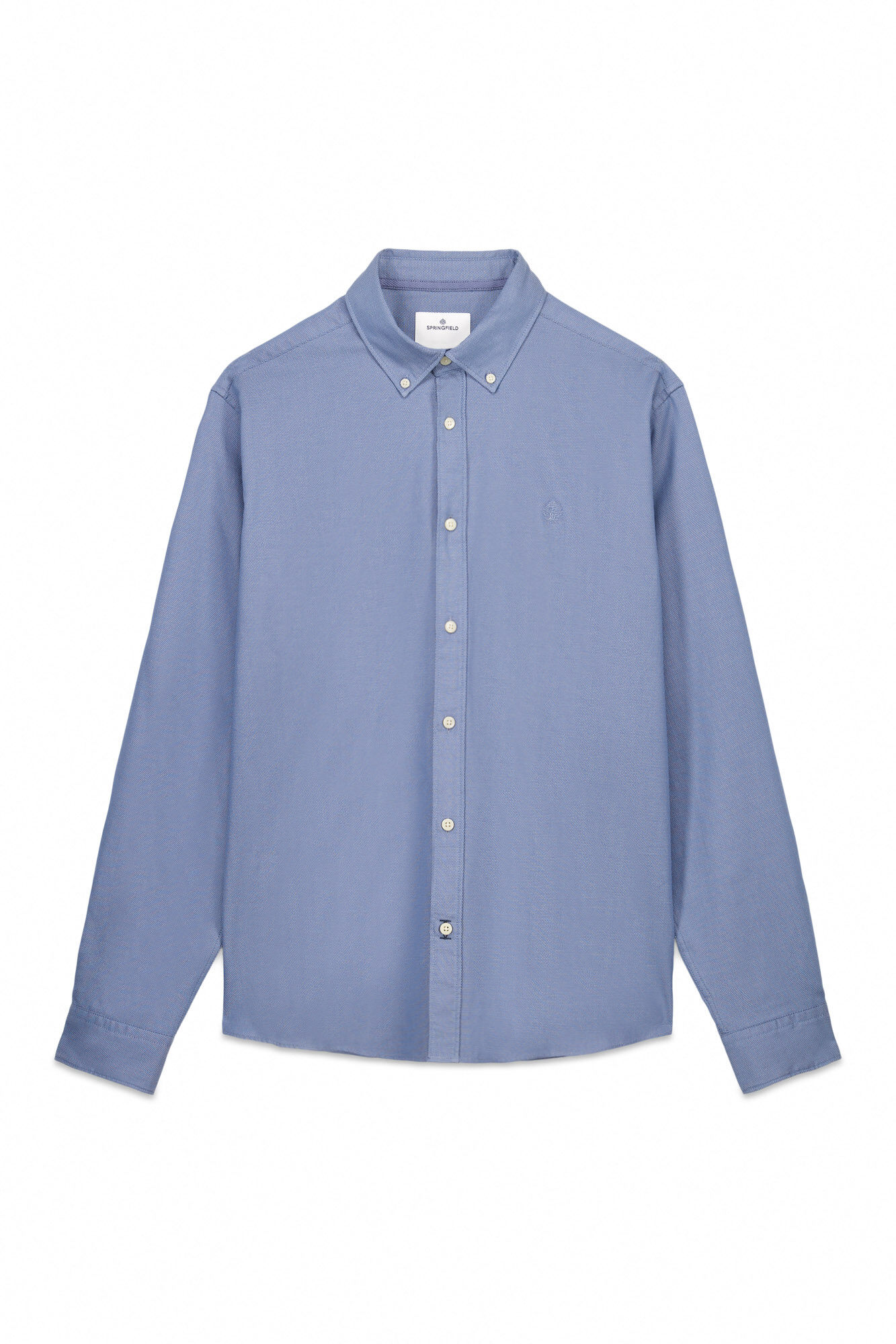 Springfield Camisa estructurada bicolor azul