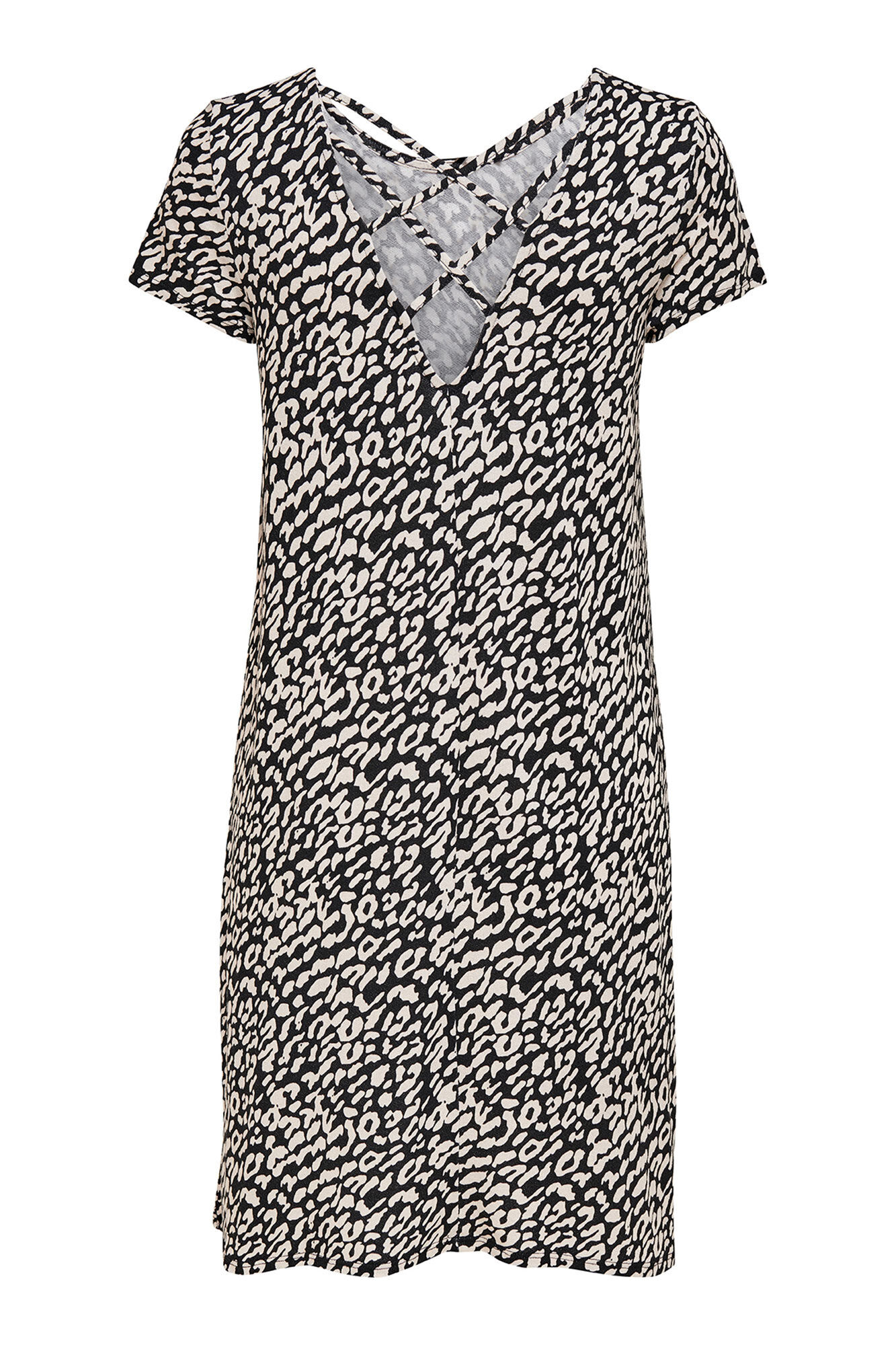 Only Vestido corto manga corta gris