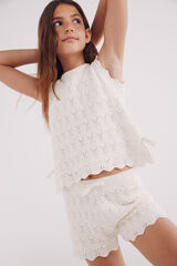 Springfield Kids Short niña tejido marfil