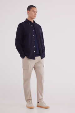 Springfield Camisa seersucker marino