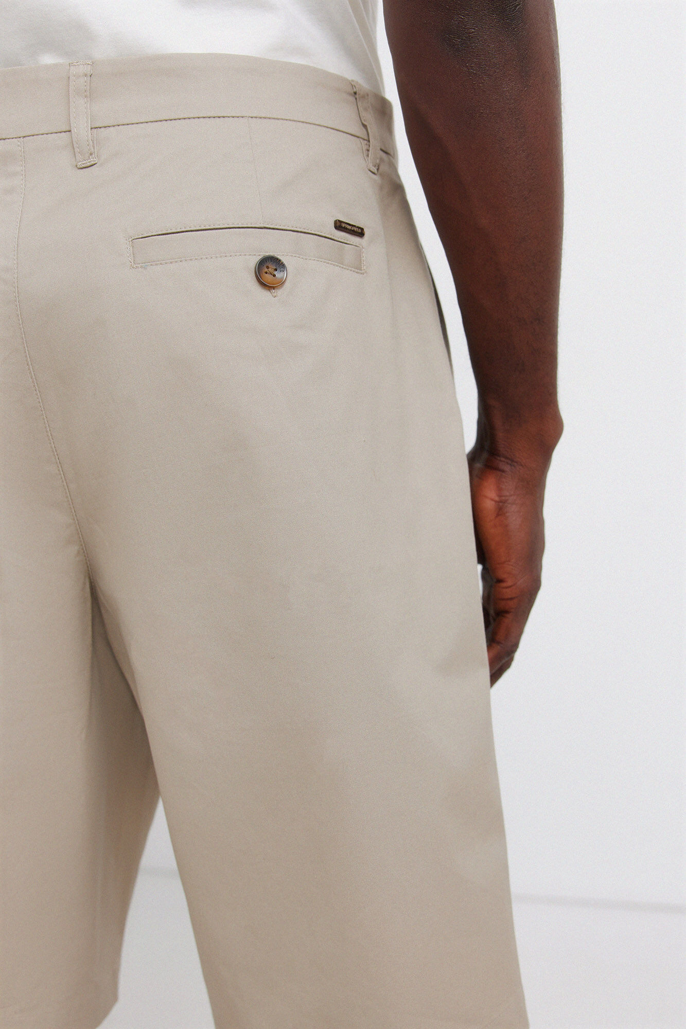 Springfield Bermudas de algod&oacute;n relaxed fit caf&eacute;