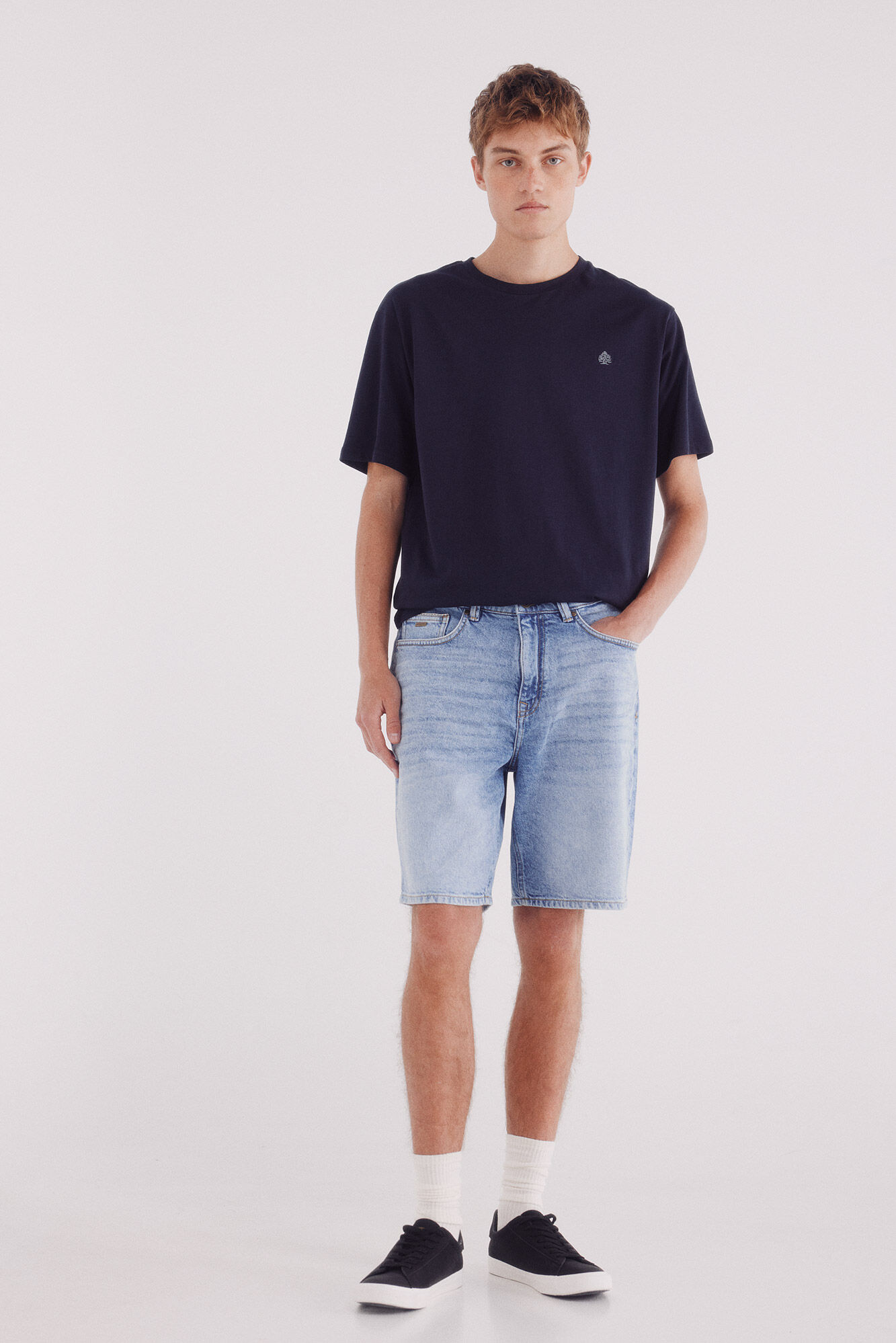 Springfield Camiseta b&aacute;sica cuello redondo azul