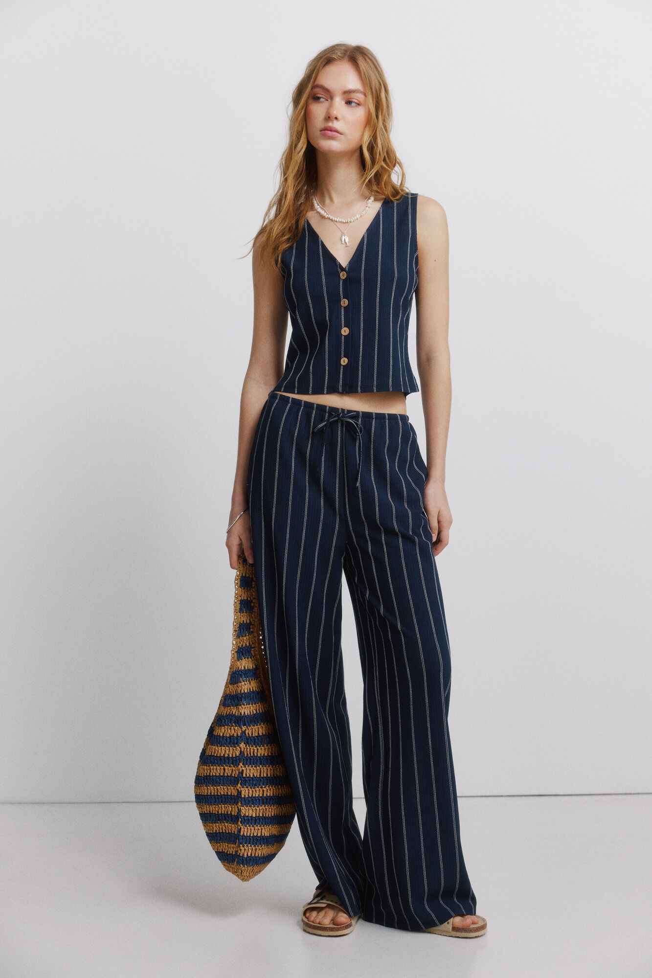 Springfield Pantal&oacute;n fluido azulado