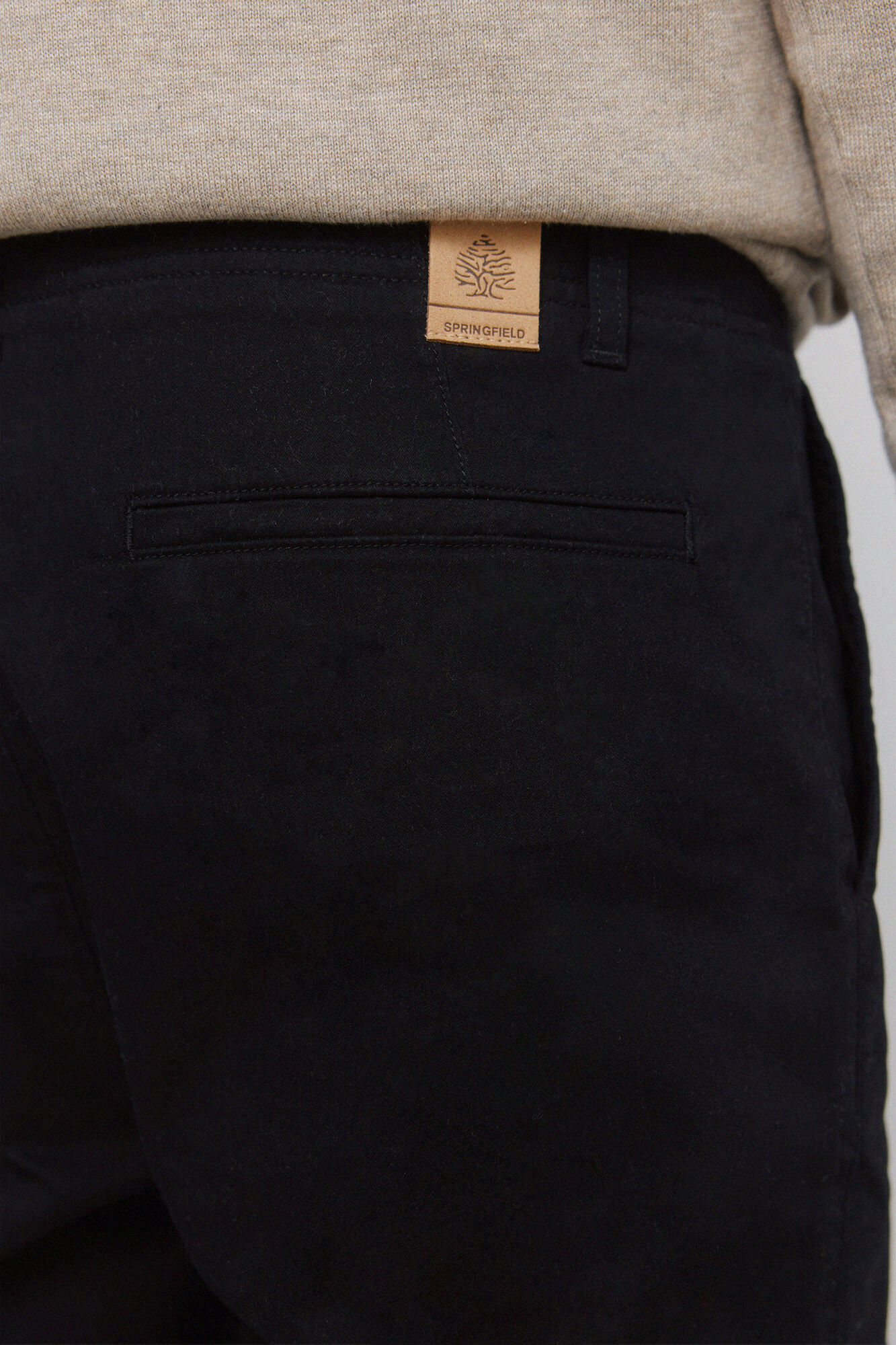 Springfield Pantal&oacute;n chino skinny fit negro