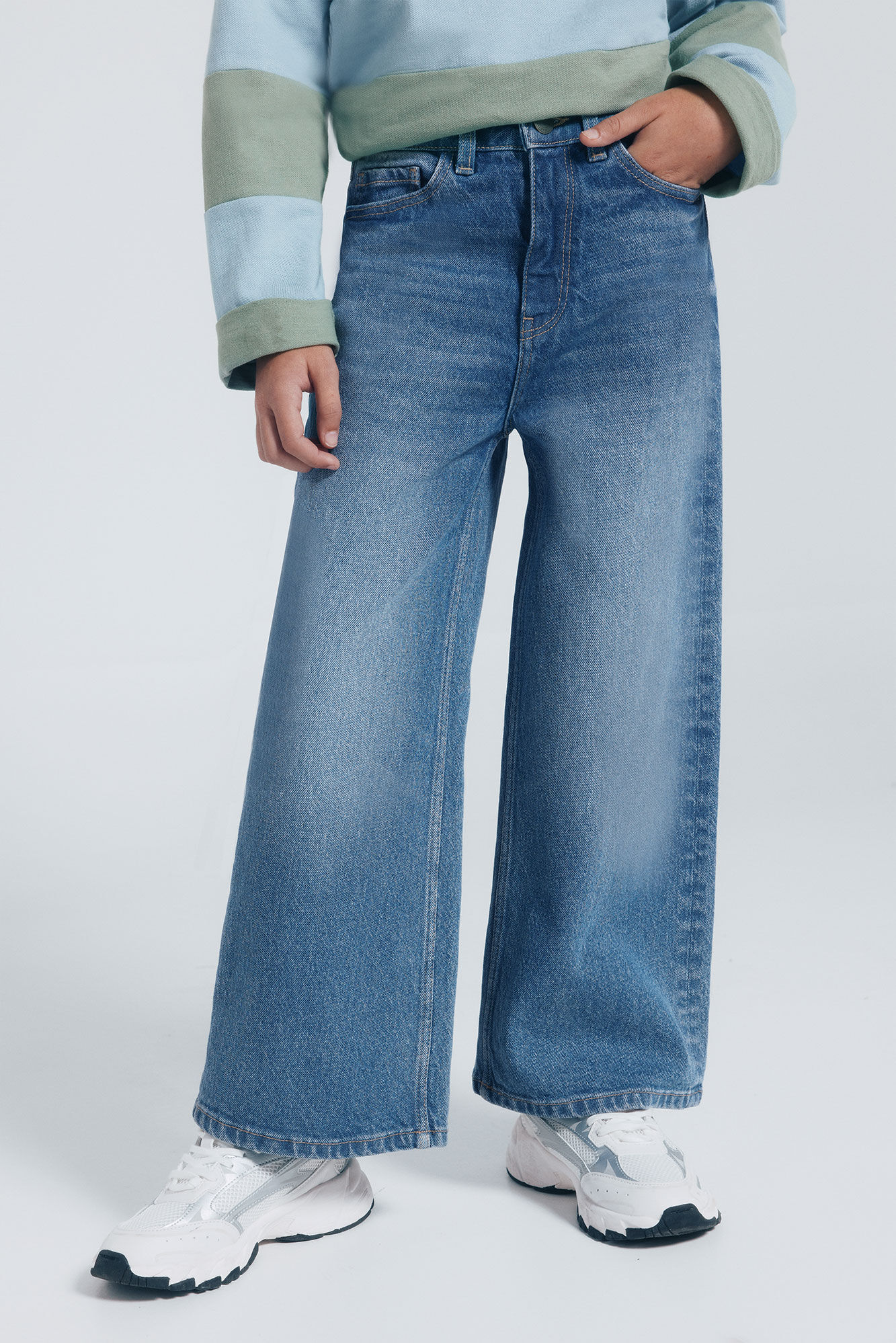 Springfield Kids Jeans denim culotte ni&ntilde;a azul