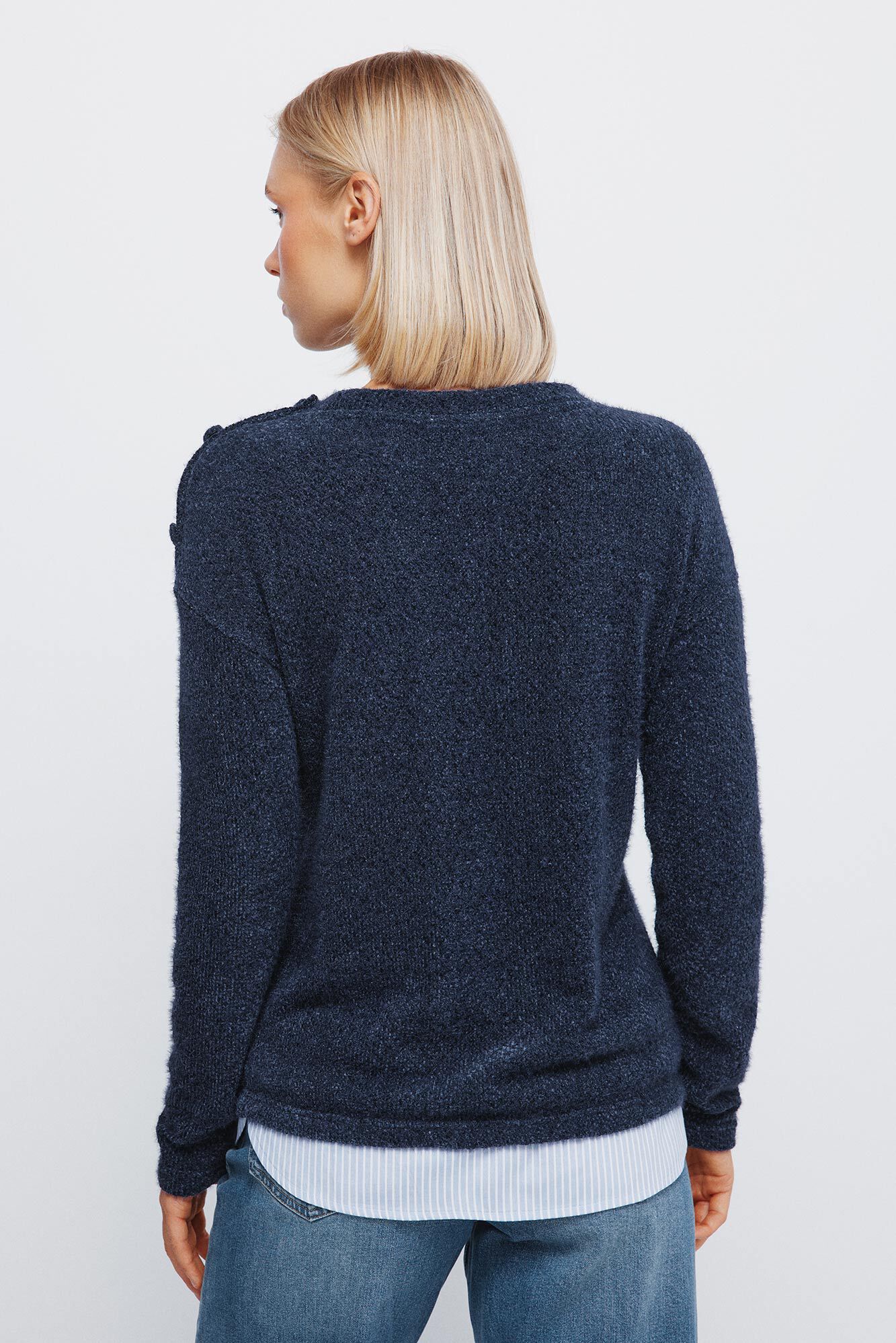 Springfield Jersey chenilla combinada marino