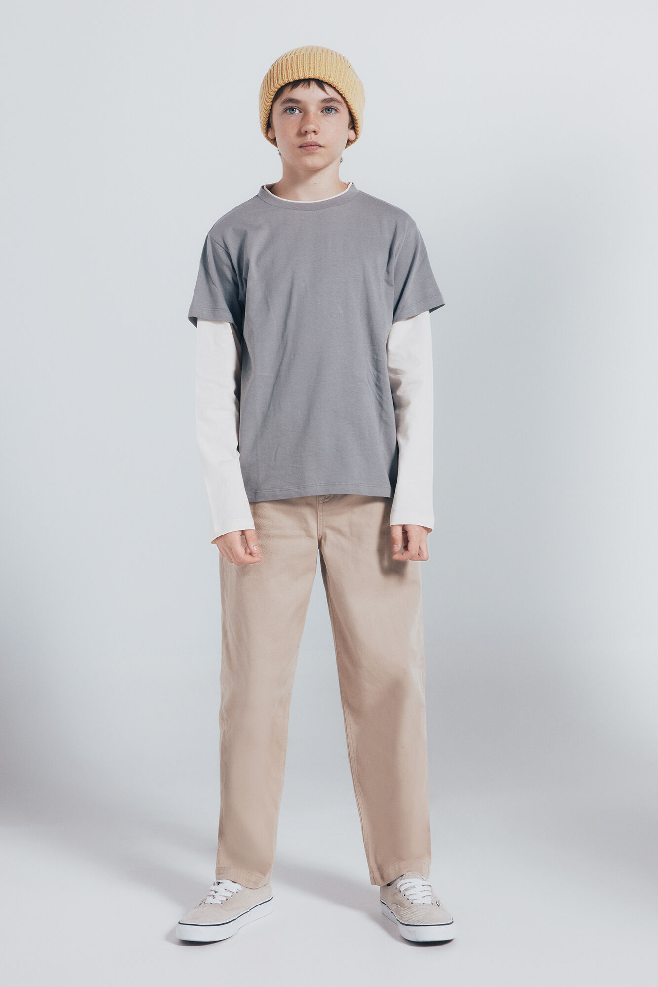 Springfield Kids Camiseta manga larga doble manga ni&ntilde;o gris