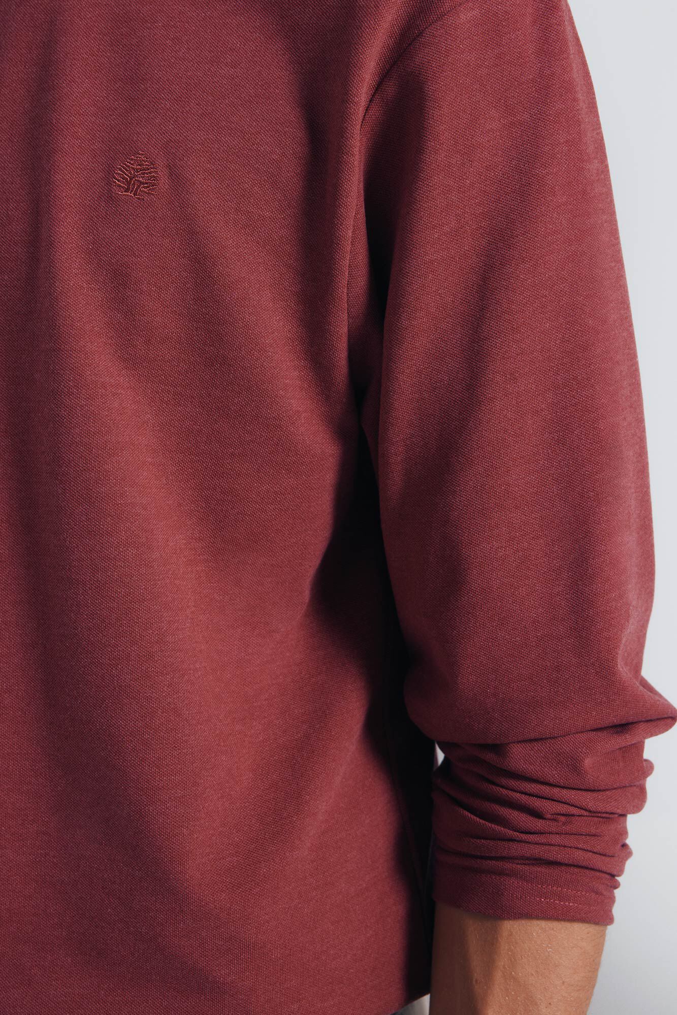 Springfield Playera de manga larga con doble mezcla rosa