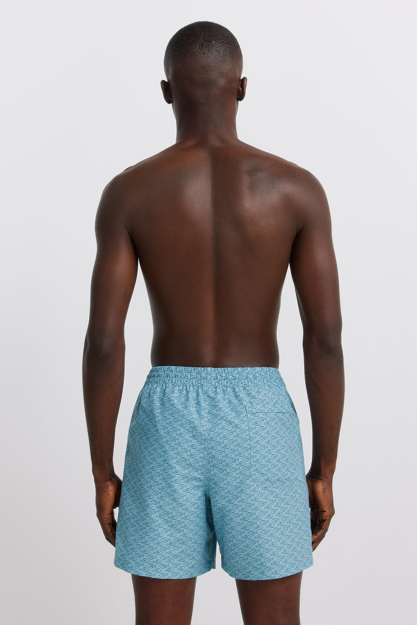 Springfield Traje de ba&ntilde;o estampado de peces azul