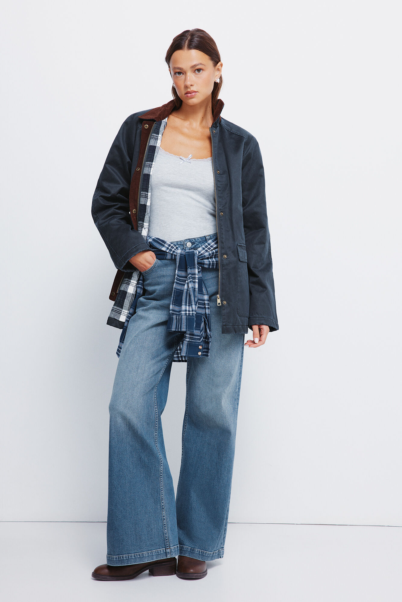 Springfield Parka encerada azulado