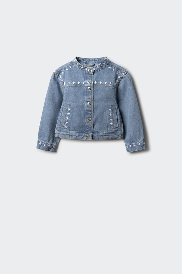 Springfield Kids Chaqueta denim bordado niña azul
