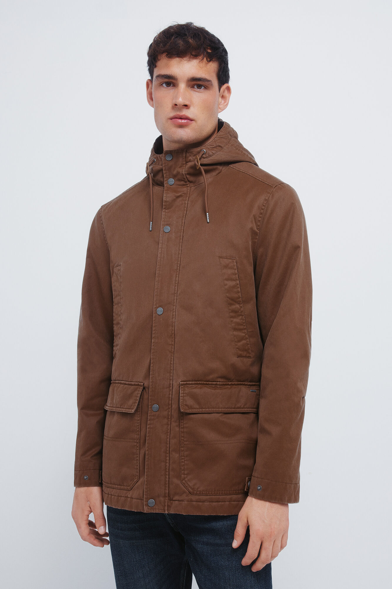 Springfield Parka de algod&oacute;n beige