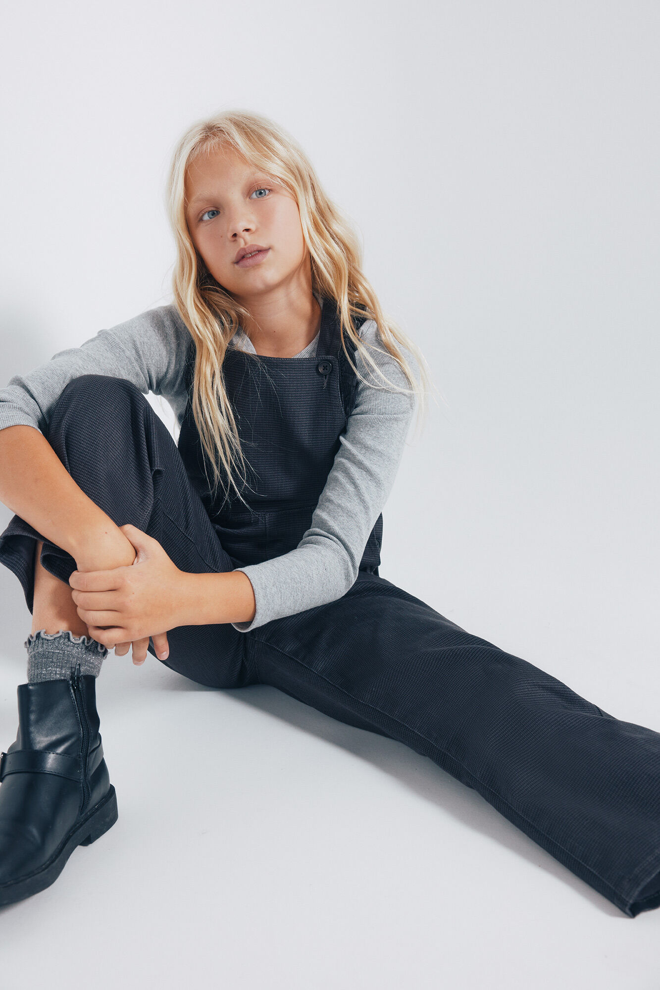 Springfield Kids Overol cuadros ni&ntilde;a gris